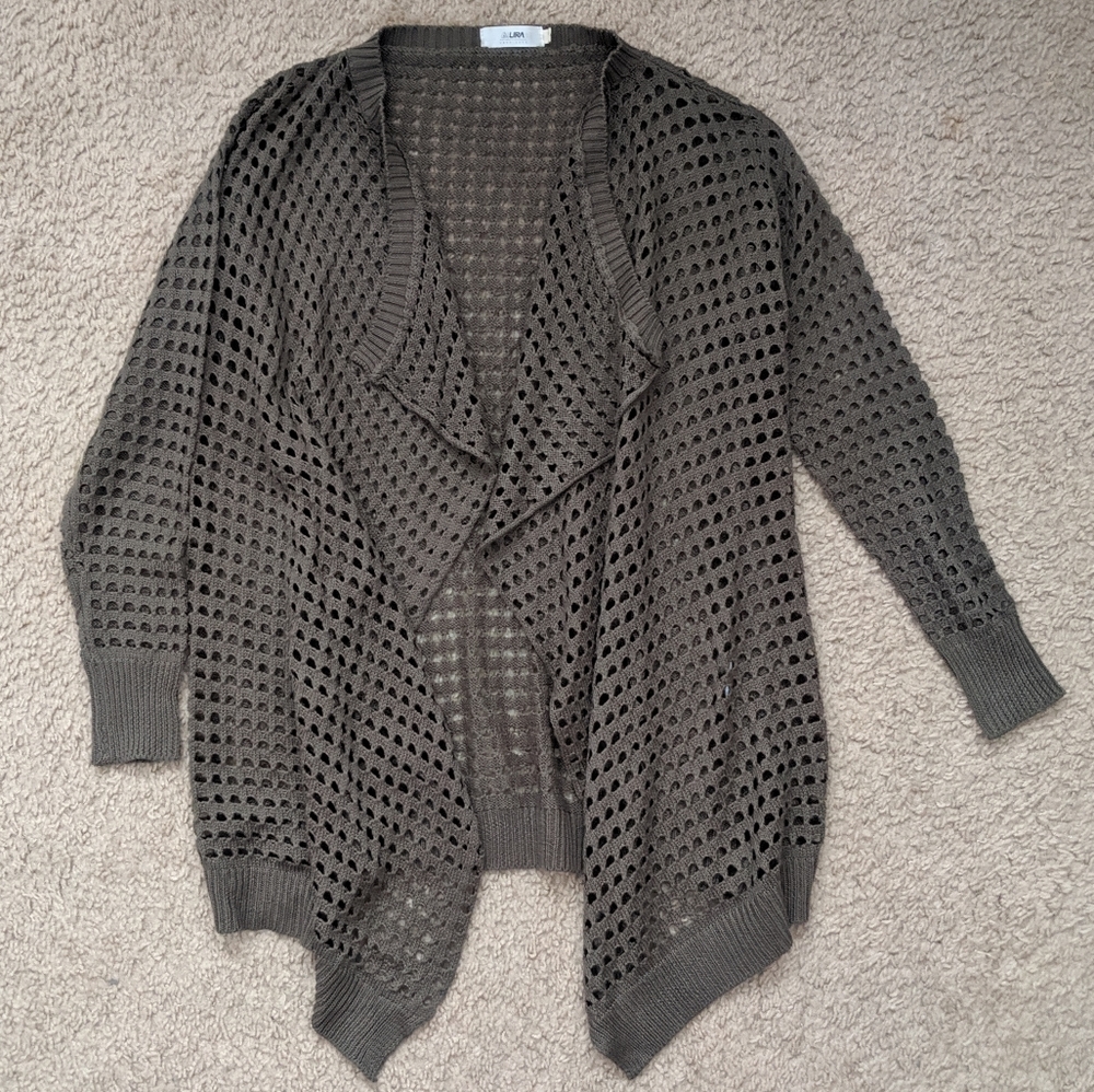 Lira Open Stitch Drapey Knit Cardigan